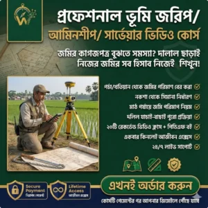 প্রফেশনাল ভূমি জরিপ আমিনশীপ সার্ভেয়ার ভিডিও কোর্স